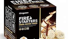 Fire Starter 60pcs-Fire Starters Sticks for Indoor Fireplaces，Camping, Pizza Ovens，Fire Pits,Wood Stove- Long Lasting Charcoal Fire Starters for Chimney&Grill, All Natural Kindling Charcoal Starter
