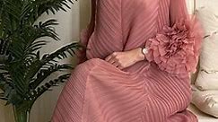 32.27US $ 49% OFF|ANLAN Miyake Pleated Maxi Long Dress Mesh Petal Sleeve Half Turtleneck Spring Formal Dresses 2024 for Women 2024 New Hot Sales