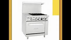 Migali 36" Natural Gas Range with 4 Burners 12" Griddle & Oven in Stainless Steel