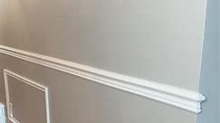 Classing up my dining room with some chair rail and wainscoting using moulding | Weems Barbara