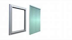 ScreenLine Glass Integrated Manual Operation Blinds.