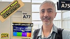 Detroit Michigan International Airport (DTW) Terminal A Tour (4k UHD) #airporttour