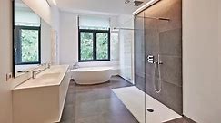 Bathtub Corian Faucet Shower Tiled Bathroom Stock Footage Video (100% Royalty-free) 21766480 | Shutterstock