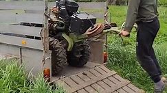 Homemade rotary mower for a walk-behind tractor with a turbine