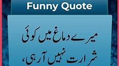 Funny Quote | Funny Quote in Urdu | Funny quote for friends | kahin mein sudhar tu nahi gaya