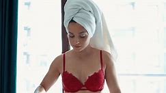 Caucasian Female Wearing Red Sexy Underwear Stock Footage Video (100% Royalty-free) 1100280759 | Shutterstock
