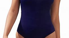 Eytino Plus Size One Piece Swimsuits for Women Racerback Bathing Suit Modest Tummy Control Swimwear Athletic One Piece Swimsuit Racerback Bathing Suit Blue XL