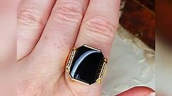 Vintage Onyx Ring in 10ct Gold