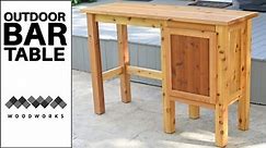 Build an Outdoor Bar Table || Patio Furniture