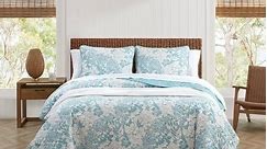 Tommy Bahama Laguna Beach Blue Cotton Reversible Quilt Set - Bed Bath & Beyond - 20966980