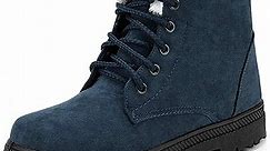 Winter Snow Boots for Women Comfortable Outdoor Anti-Slip Ankle Boots keep Warm Booties Lace Up Flat Platform Shoes