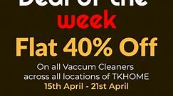 Suck Up Savings on Sparkling Floors: 40% Off ALL Vacuum Cleaners ✨ Deep clean doesn't have to cost a fortune! Just like revamping your wardrobe at our recent clothing sale, you can now upgrade your cleaning routine with incredible savings. This week ONLY, get a whopping 40% off ALL vacuum cleaners at TK Home. Dive into a treasure trove of powerful suction and innovative features, with discounts on every model! Whether you need a carpet conqueror or a hardwood hero, we've got the perfect match to