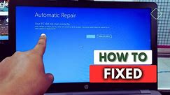 Automatic Repair “Your PC Did Not Start Correctly” Error 😫 - How To Fix???