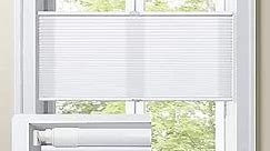 Top Down Bottom Up Cordless Cellular Shades No Tools No Drill Blinds for Windows Shades for Indoor Windows Magnetic Door Blinds - Light Filtering White 23 3/4" W x 64" H