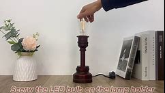 ON'H Industrial Table Lamp Dimmable Vintage Small Bedside Lamps with E26 ST64 6W Edison Bulb, Industrial Desk Lamp Water Pipe Steampunk Lamps Retro Table Lamp for Living Room Bedroom Antique House