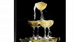 "Hand pouring a champagne fountain" Canvas Wall Art - Bed Bath & Beyond - 16379227