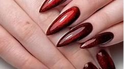 Vampire nails how-to [Video] [Video] | Sparkly nails, Gel nails, Vampire nails