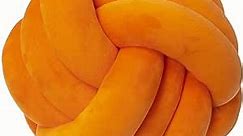 Knot Pillows Ball Round Throw Pillows Home Decor Cushion Decorative Aesthetic Throw Pillows，Orange 8inch
