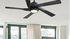 WINGBO 54" and 64" 5 ABS Blades DC Motor Indoor Ceiling Fan with Light & Remote - Bed Bath & Beyond - 38283607