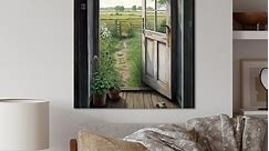 Designart "View From A Cottage Country Door V" Farm Landscape Wall Art Prints - Bed Bath & Beyond - 38001729