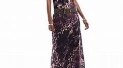 Free People floral print satin cami midaxi dress in deep purple | ASOS