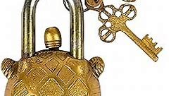 Functional Brass Beautiful Padlocks with Two Keys Garden Lock Functional Brass Turtle Padlock