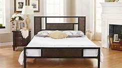 Premier Christa Metal Platform Bed Frame Twin with Bonus Base Wooden Slat System