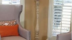 Antique Ivory Floor Lamp with Faux Silk Shade - Bed Bath & Beyond - 9663387