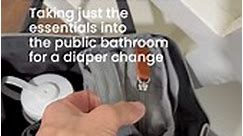 Public changing tables are tiny and putting your diaper bag on the restroom floor is YUCK! The Outbound Basics Diaper Clutch keeps all your changing essentials together and conveniently hangs from the bathroom door hook. Your supplies never have to touch the dirty floor and you don’t need to worry about balancing wipes and diapers on the table while your kiddo kicks around. Get yours now on Amazon! #getoutboundtogether | Outbound Basics