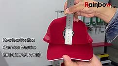 How low position can your machine embroider on a hat?
