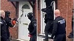 Police cut through front door with a chainsaw before raiding home