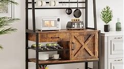 Baker's Rack Coffee Bar Cabinet Farmhouse Microwave Stand - Bed Bath & Beyond - 39254298