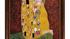 La Pastiche Gustav Klimt 'The Kiss (Full View)' Hand Painted Oil Reproduction - Bed Bath & Beyond - 5728886