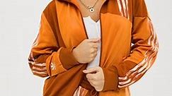 adidas Originals x Danielle Cathari deconstructed Firebird track jacket in orange | ASOS