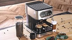 BlitzWolf BW-CMM2 Espresso Machine 20 Bar High Pressure Extraction Milk Frothing Accurate Control Dual System Safe Protection 1100W