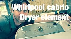 Whirlpool cabrio dryer not heating. A quick disassembly and Quick dirty element 3387747 change