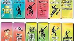 Creanoso Tennis Lovers Bookmarks (5-Sets x 6 Cards) – Daily Inspirational Card Set – Interesting Book Page Clippers – Great Gifts for Adults and Professionals