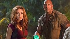 Karen Gillan thinks her kiss with The Rock in "Jumanji" is maybe the "grossest kiss in cinematic history"