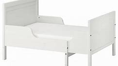 SUNDVIK ext bed frame with slatted bed base, white, 91x190 cm - IKEA