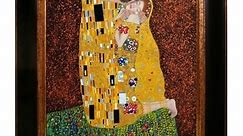 La Pastiche Gustav Klimt 'The Kiss (Full View)' Hand Painted Oil Reproduction - Bed Bath & Beyond - 5126175
