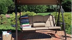 3-Person Adjustable-Tilt Canopy Patio Swing with Pillows and Cushions - Bed Bath & Beyond - 28736861