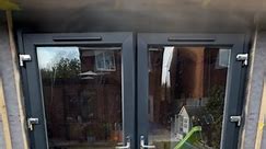 Patio doors spray painted in anthracite grey. #upvcdoors #spray #spraypaint #spraypainted #bar #garden #spraylainting #fyp #forupage #paint #decorating #sheffield | RJ Spray Painting