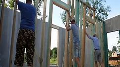 We build a warm frame house. Construction process step by step