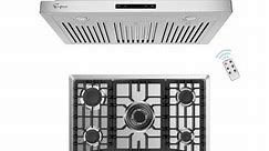 2 Piece Kitchen Package with 30" Gas Cooktop & 36" Ducted Wall Mount Range Hood - N/A - Bed Bath & Beyond - 33607548