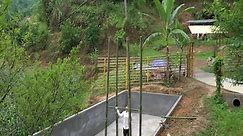 FULL VIDEO Building Fish Pond, Build Bamboo Bridge & Cabin, OFF GRID FARM - My Bushcraft