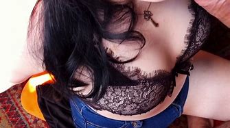 black hair, big tits and plump lips know how to handle a hard dick