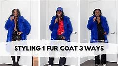 Stying 1 Faux Fur Coat 3 Different Outfits | Which is better?