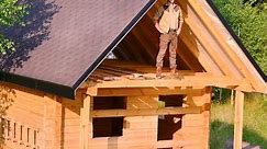 Build my Log Cabin in the Forest Alone, Installing Roof Shingles