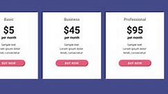 Classic pricing table Elementor Template Alternative