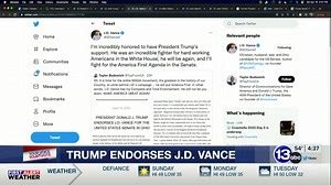 Trump endorses J.D. Vance
